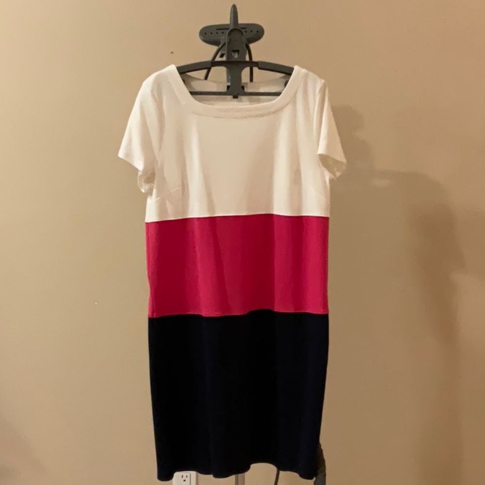 Talbots color block shift dress